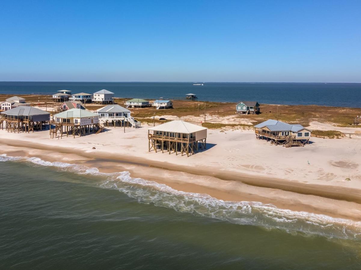 Marisol - Pet Friendly And Gulf Front! Enjoy The Large Deck With Amazing Views! Home Dauphin Island Exteriör bild