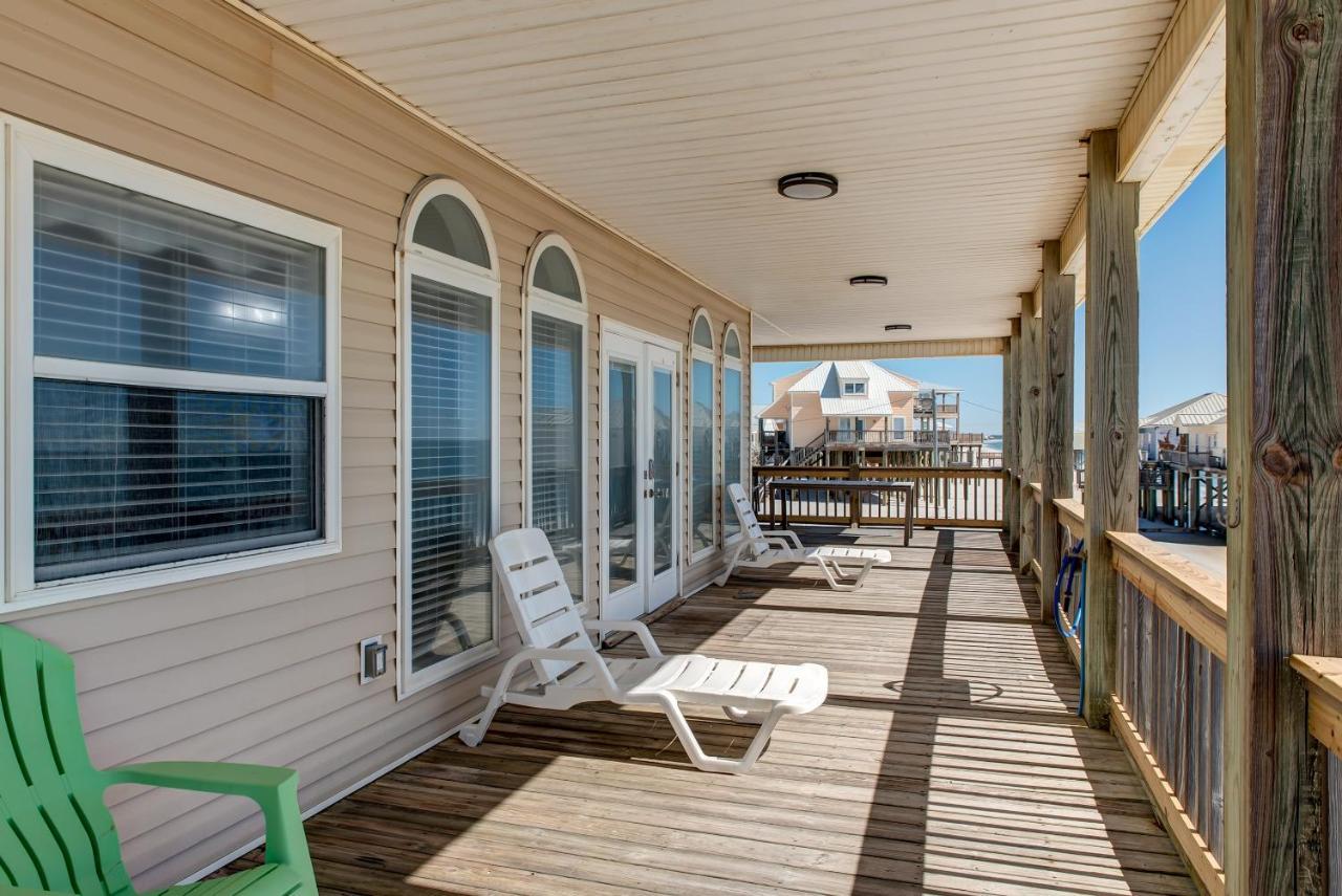 Marisol - Pet Friendly And Gulf Front! Enjoy The Large Deck With Amazing Views! Home Dauphin Island Exteriör bild